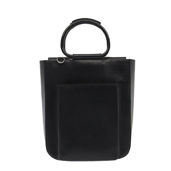 GUCCI Hand Bag Leather Black Silver 0021118 - Picture 2 of 12